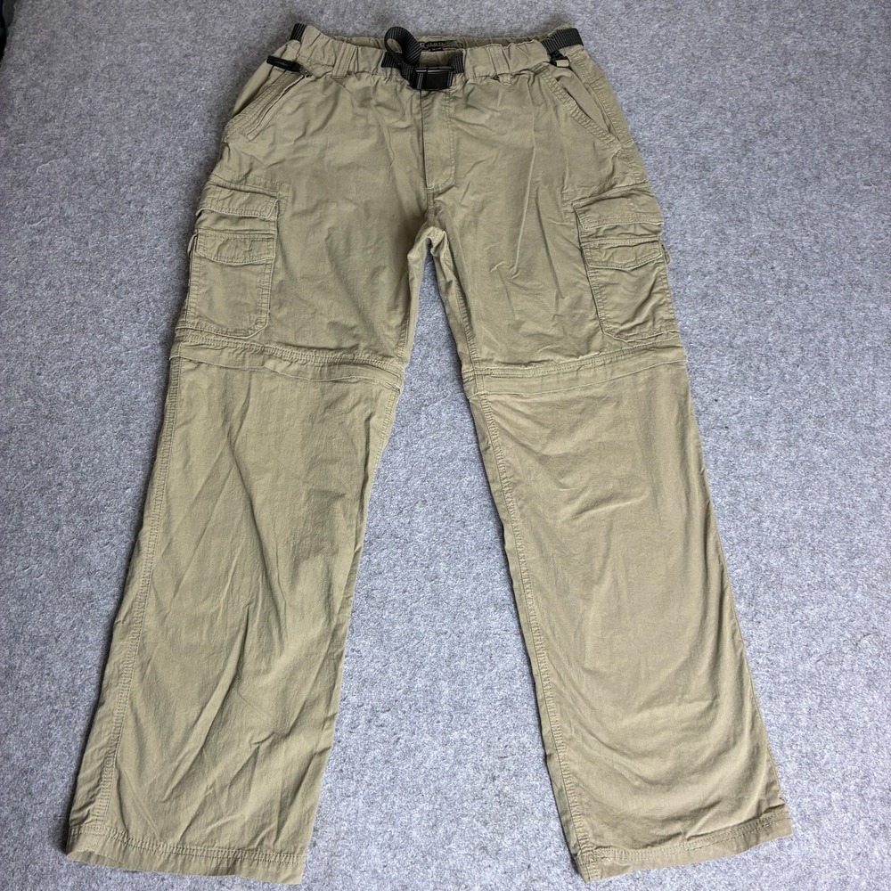 BC Clothing Co Convertible Cargo Pants Men's M x 30 Tan Hiking Zip Off Outdoor